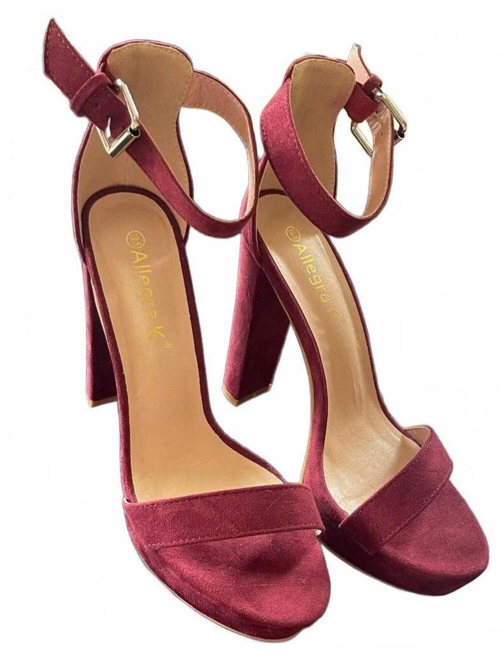 Allegra K Women's Burgundy High Heels Size 10.5 NWOT